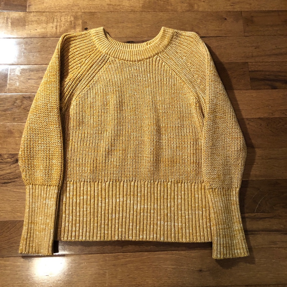 Orangish yellow sweater universal thread